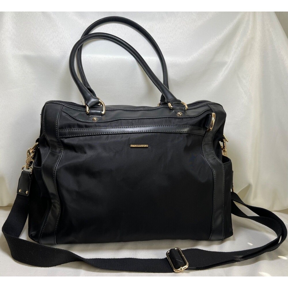 REBECCA MINKOFF Black Nylon Diaper Overnight Bag